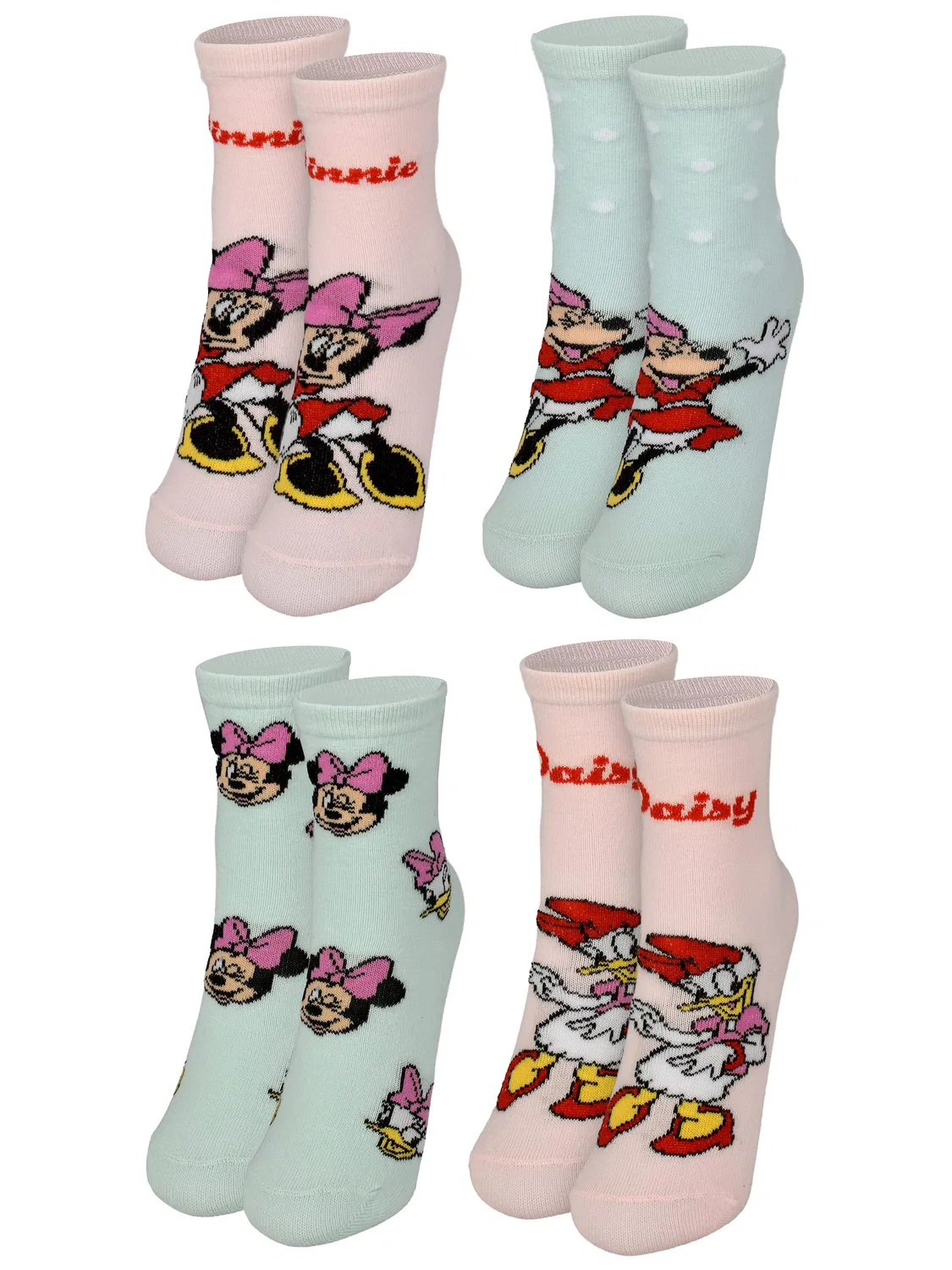 Носки Disney Minnie Mouse & Daisy Duck, разноцветный