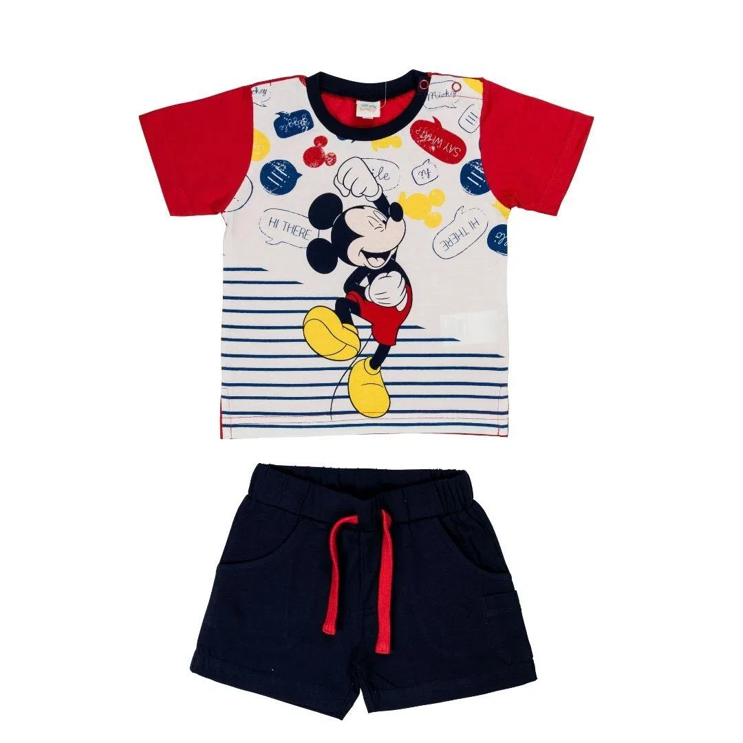 Детский комплект из футболки и шорт с принтом Mickey Mouse Disney, Цвет Bunt