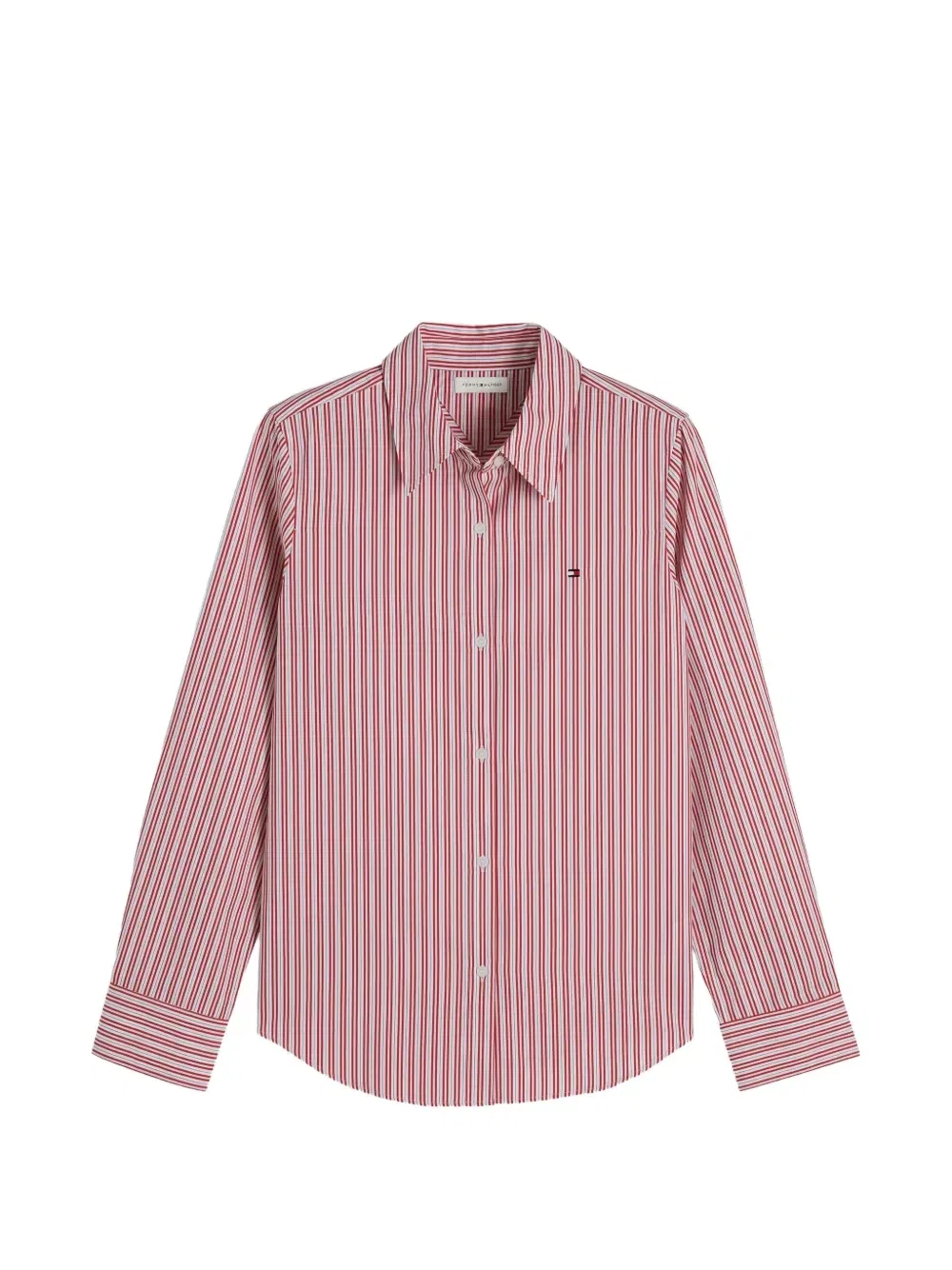 Полосатая поплиновая рубашка Tommy Hilfiger, красный