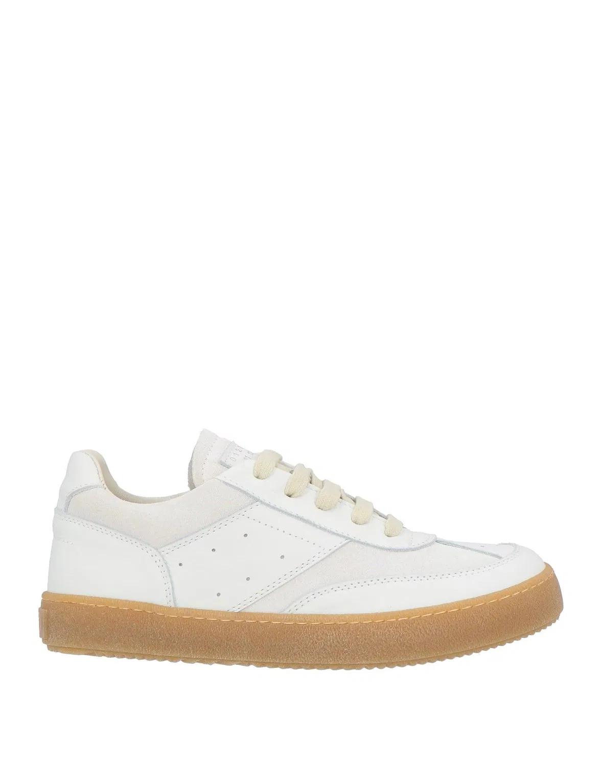 Детские кроссовки с кожаным верхом MM6 Maison Margiela, белый