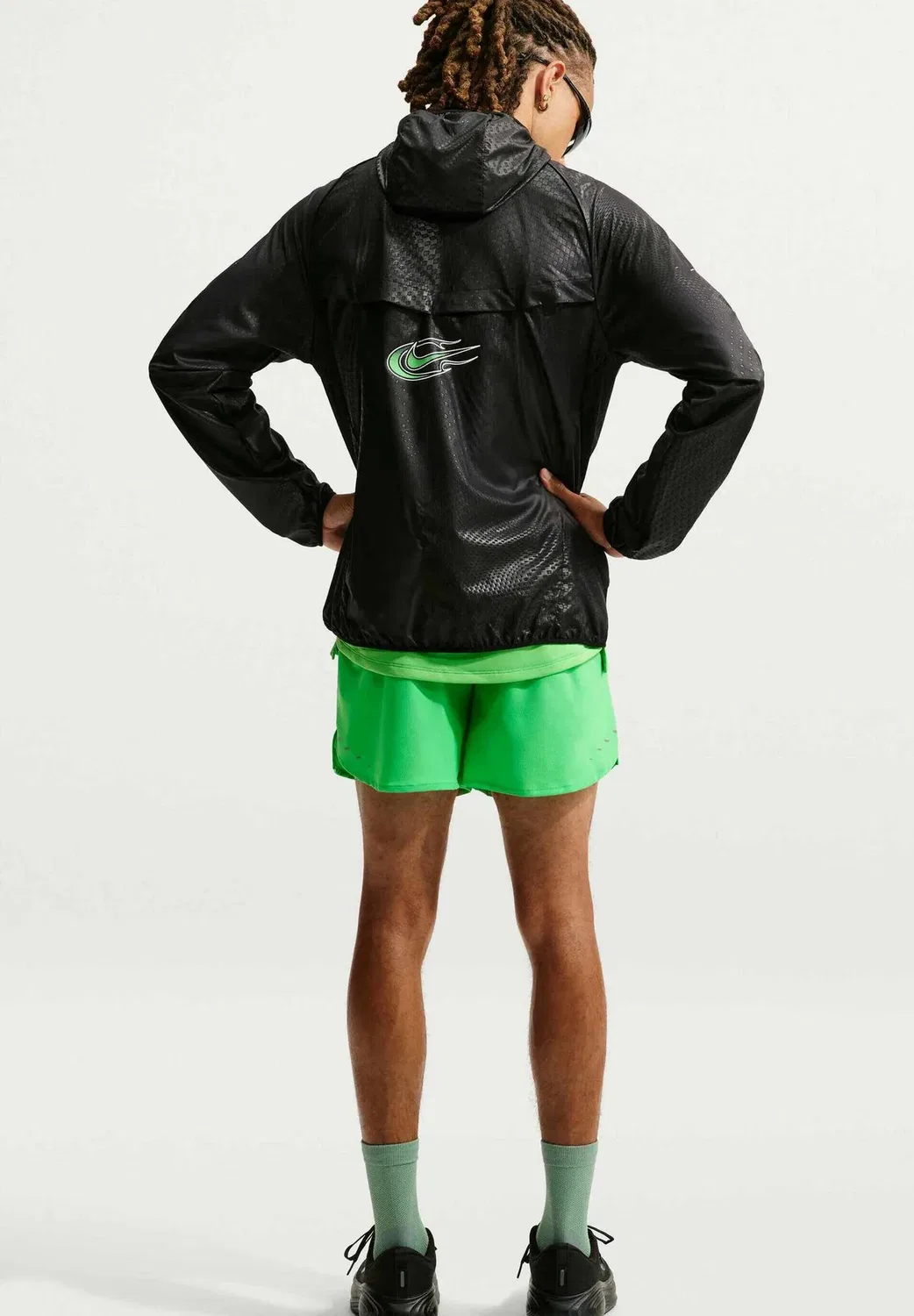 M nk df stride 5in bf short - спортивные шорты Nike Performance, Green Spark Reflective Silv — фото 3