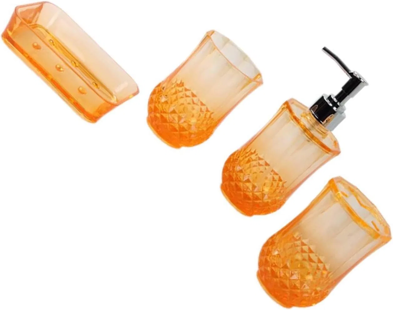 Набор аксессуаров для ванной, 4 предмета, siduytin, Orange