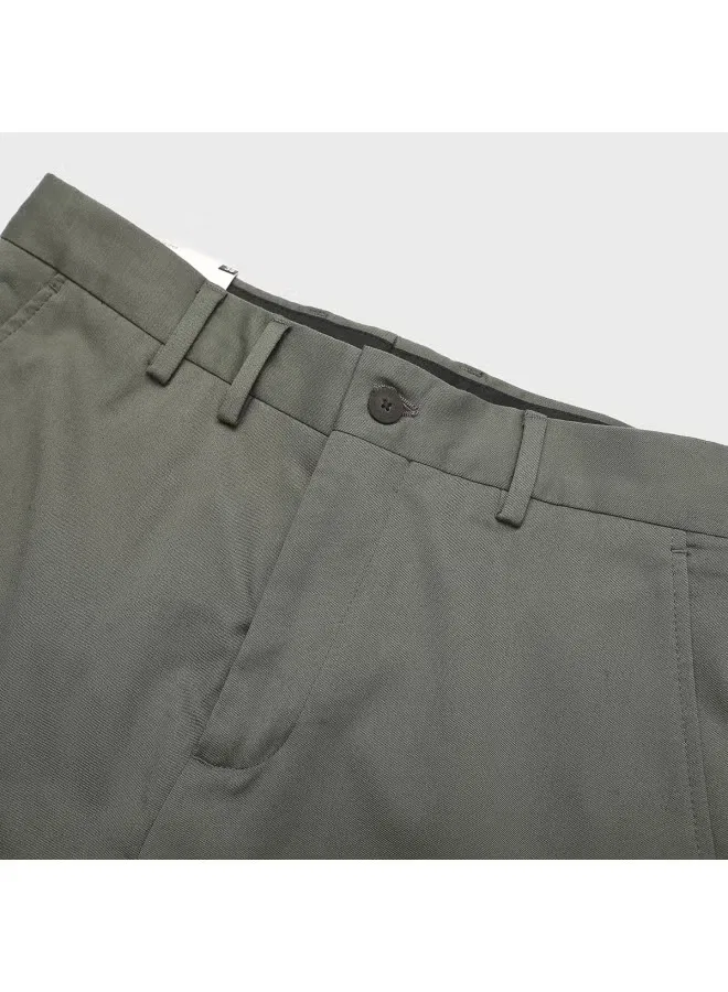 Брюки свободные прямые Zara, оливковый — фото 4