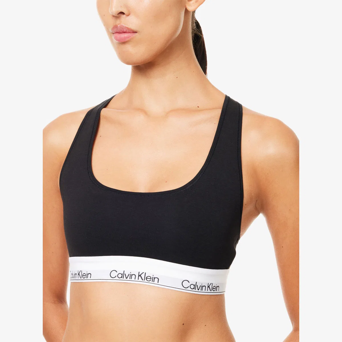 Бралетт Icon из модала с вырезом-лодочкой, изготовленный из хлопкового трикотажа Calvin Klein, черный — фото 4