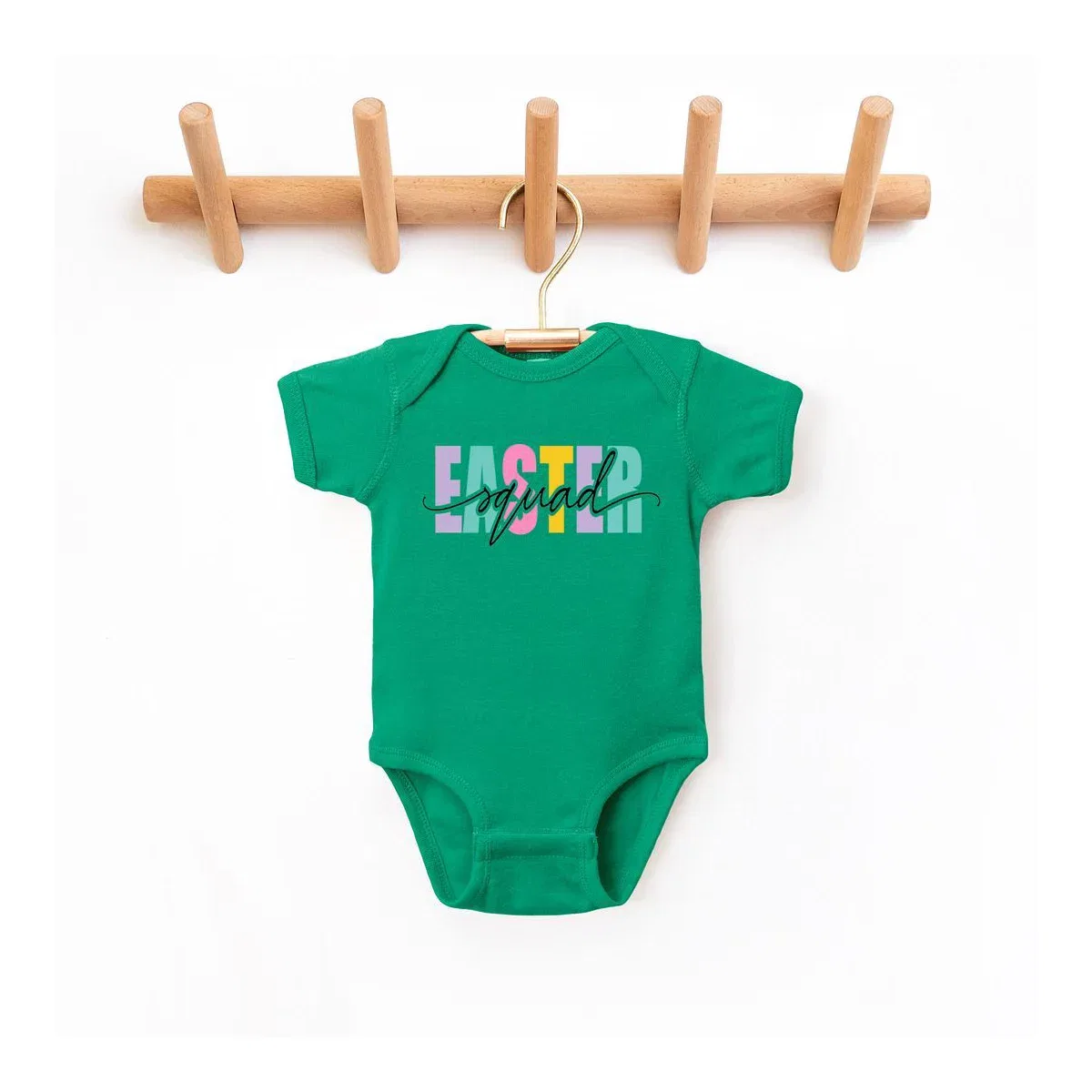 Детское боди с коротким рукавом Easter Squad Colorful The Juniper Shop, Kelly