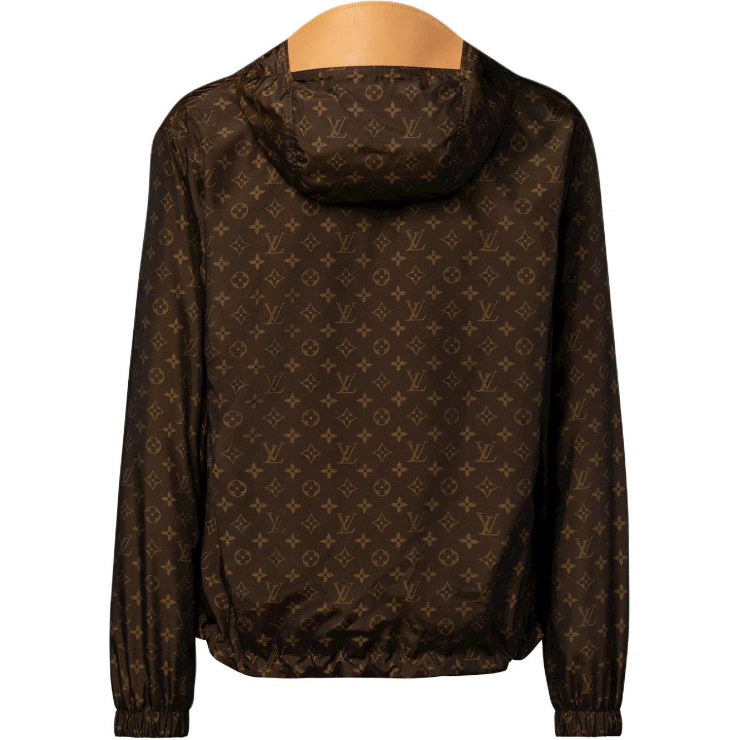 Мужская куртка с капюшоном и монограммой, немодельный прямой крой, LOUIS VUITTON, Brown — фото 3