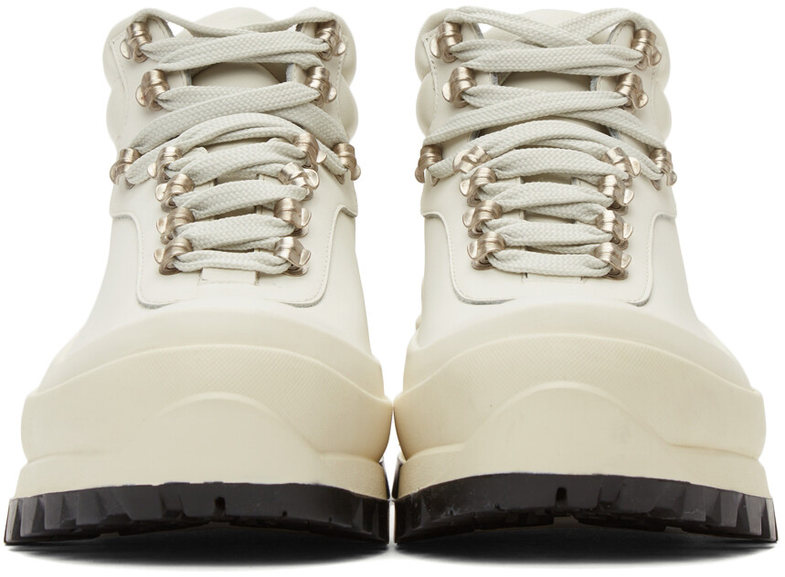 Эксклюзивные кожаные походные ботинки SSENSE Off-White Jil Sander — фото 2