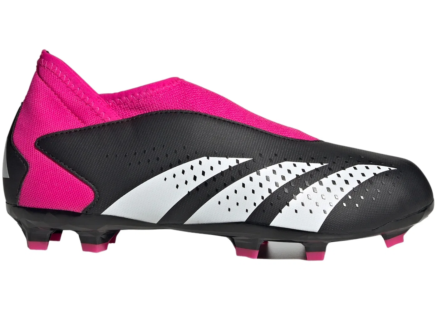 Детские бутсы Predator Accuracy.3 Laceless FG Adidas, Core Black Cloud White Team Shock Pink