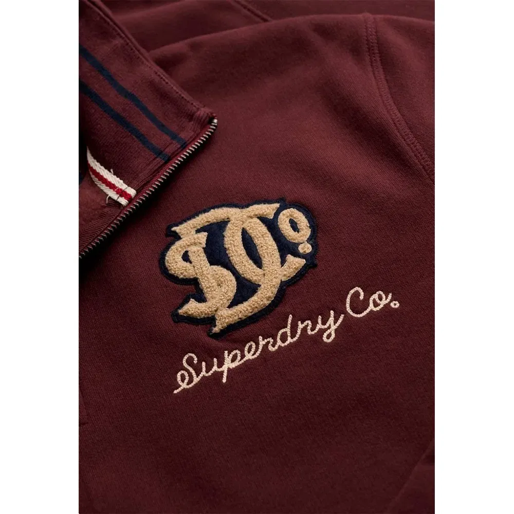 Мужской свитшот с полузастежкой-молнией Vintage Athletic Superdry, Red — фото 4