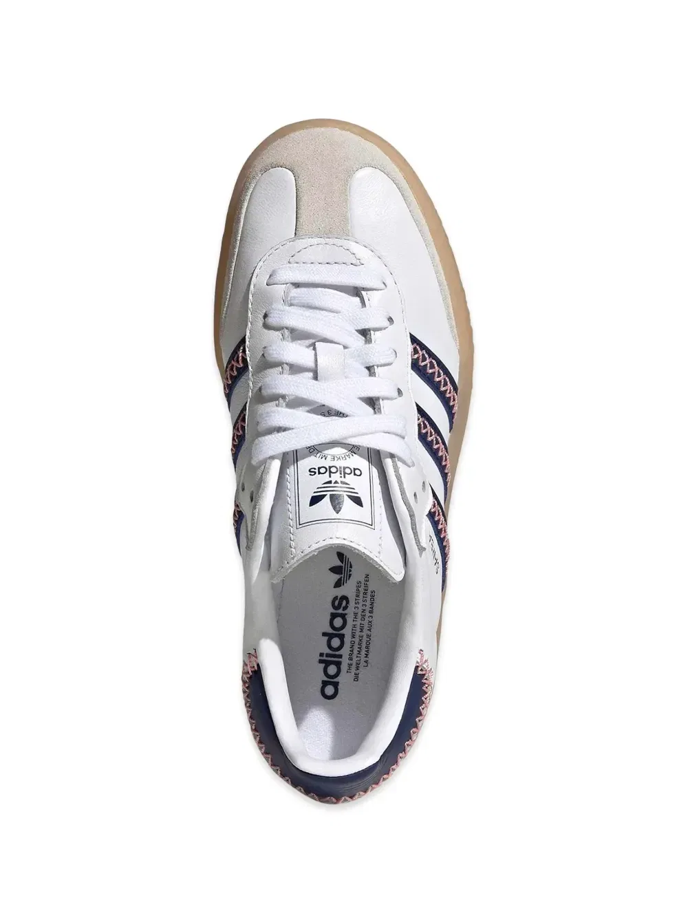 Кроссовки Samba с отстрочкой Adidas Kids, белый — фото 4