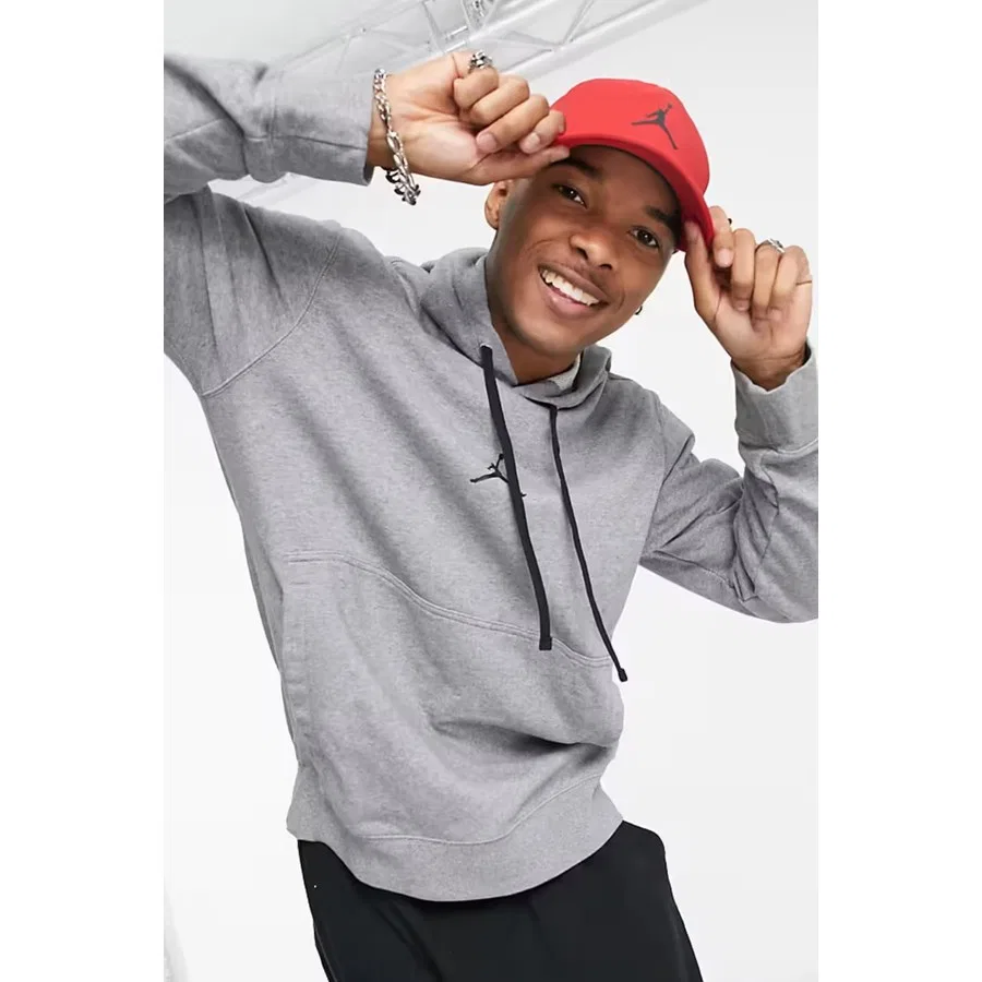 Худи Nike Dri-FIT с капюшоном, свободный крой, модель Air Jordan, Серый — фото 2