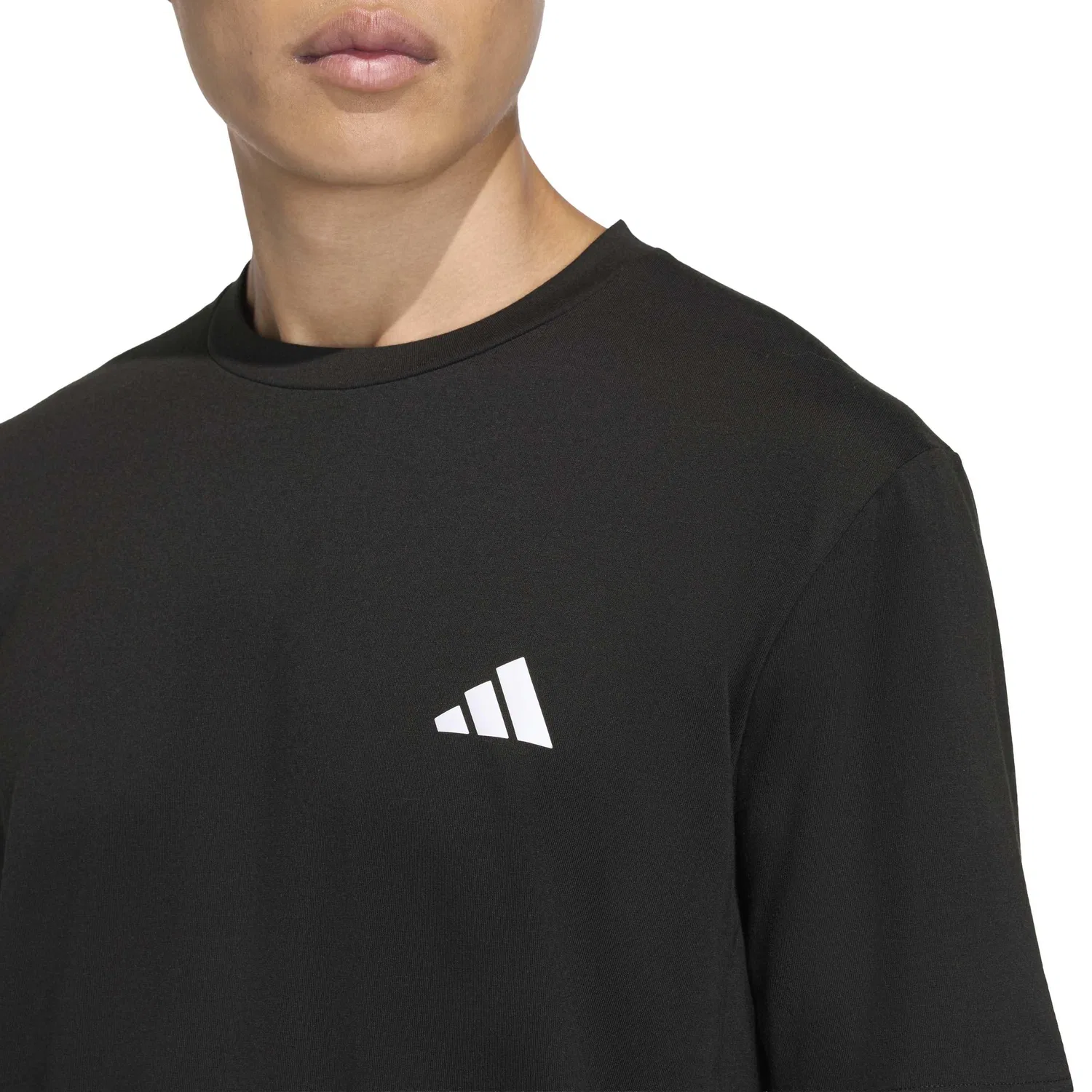 Мужская футболка с длинным рукавом Workout Essentials Feelready 3 Stripes adidas, Black/White — фото 4