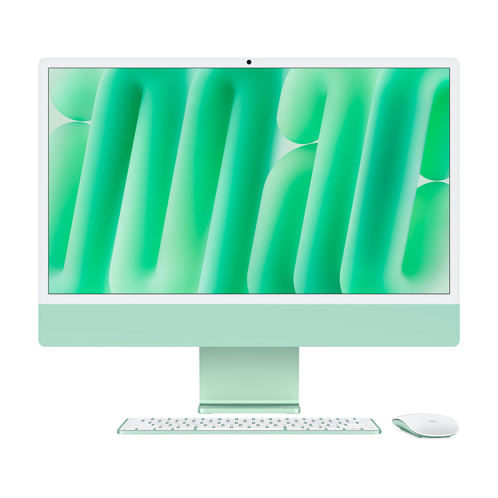 

Моноблок Apple iMac 24" М4 (2024), 8 CPU/8 GPU, 16ГБ/512 ГБ, Gigabit Ethernet, Green, английская клавиатура