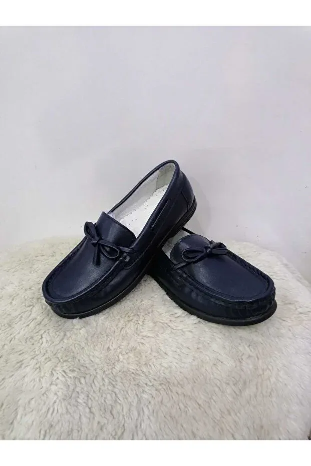 Детские туфли-лоферы для мальчиков ортопедические Özgür Kids, Navy Blue — фото 4