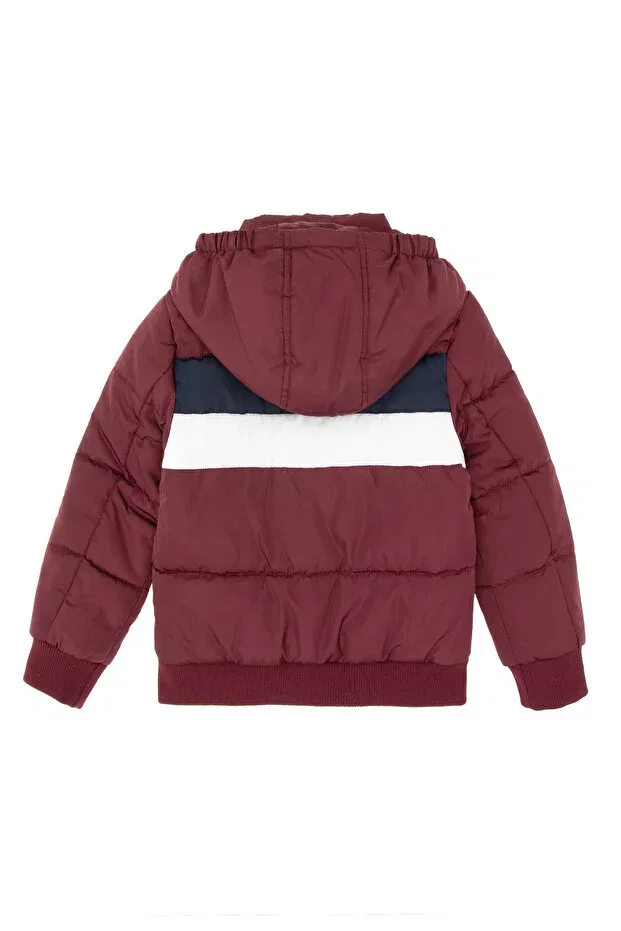 Детское пальто для мальчиков с капюшоном U.S. Polo Assn., Burgundy — фото 2