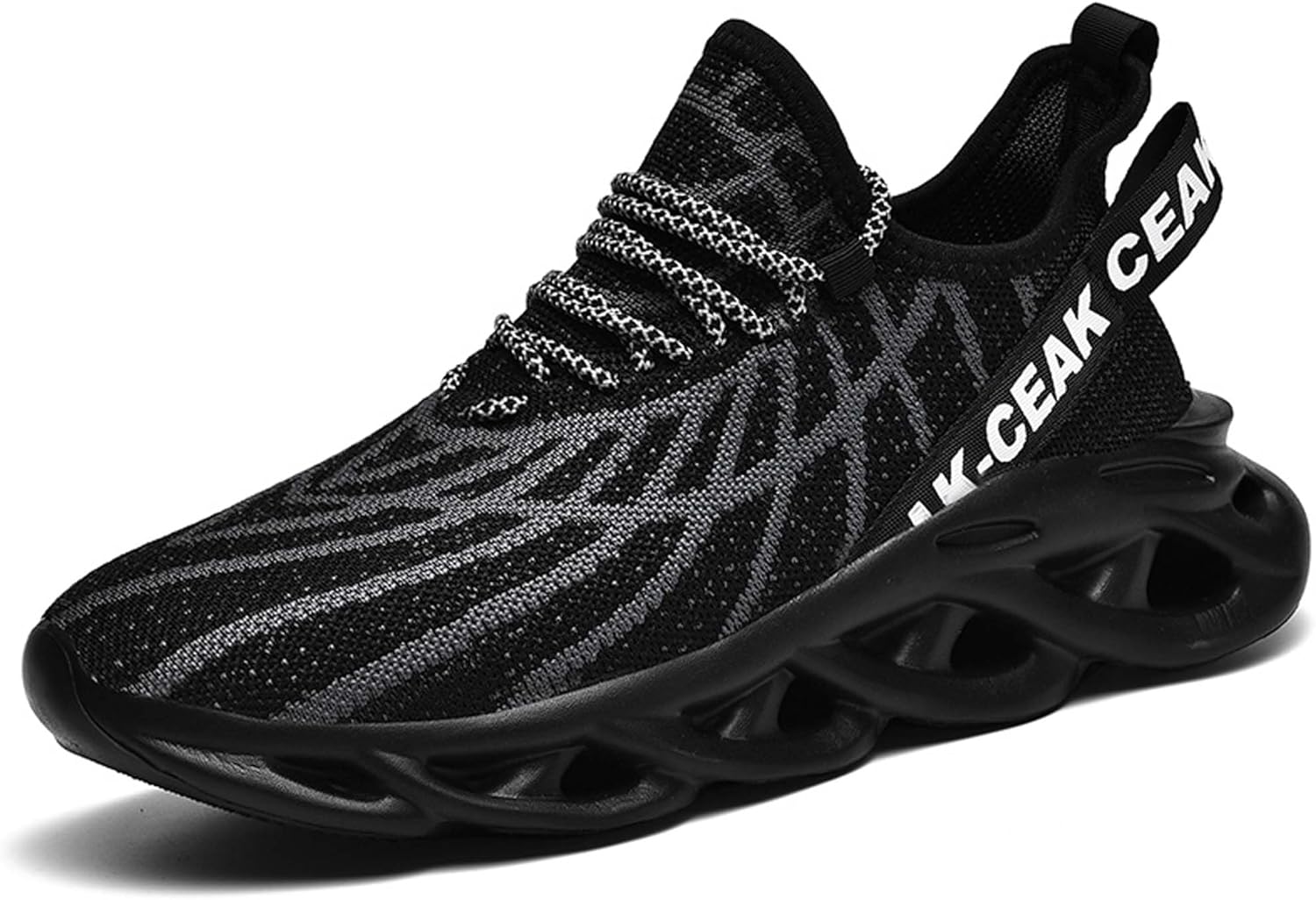 

Мужские спортивные беговые кроссовки - дышащая сетка - модные кеды - мужские баскетбольные кроссовки больших размеров, противоскользящие с амортизацией для ходьбы - тренировочные теннисные кроссовки Dzbajrqm, черный