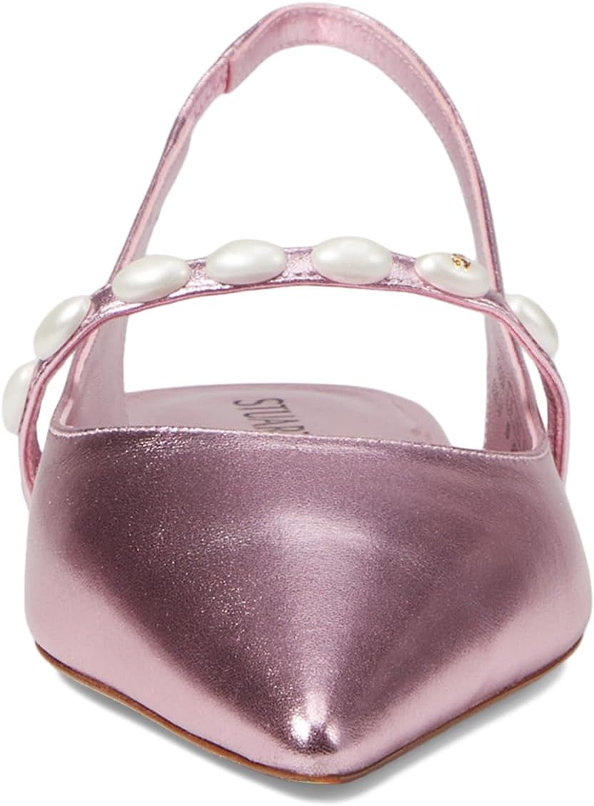 Балетки Stuart Weitzman Emlia Pearlita Slingback Flat, цвет Cotton Candy — фото 2