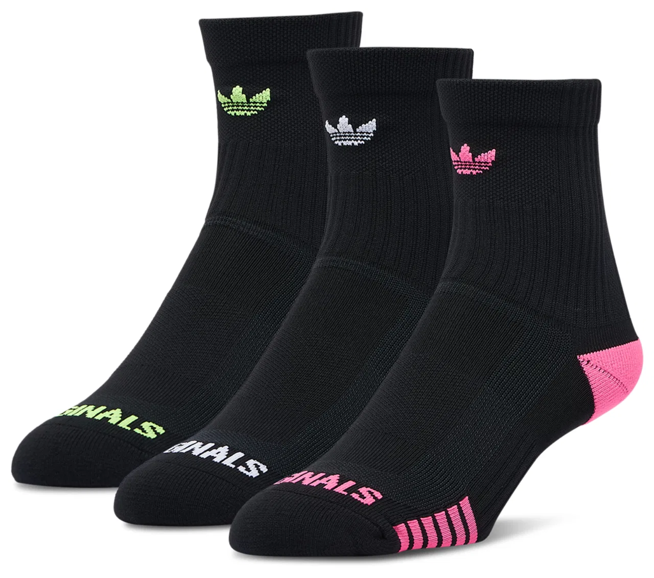 Мужские носки Trefoil 3 Pack Tech Quarter Socks Adidas, цвет Black/Multi