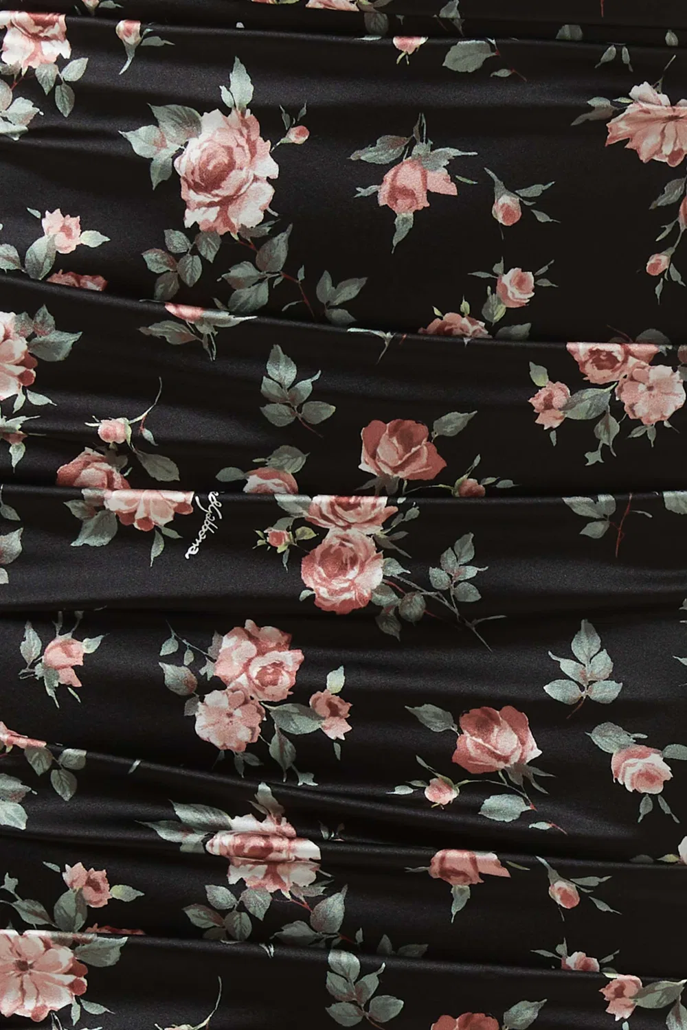 Платье с принтом винтажных роз с драпировкой Dolce & Gabbana — фото 4