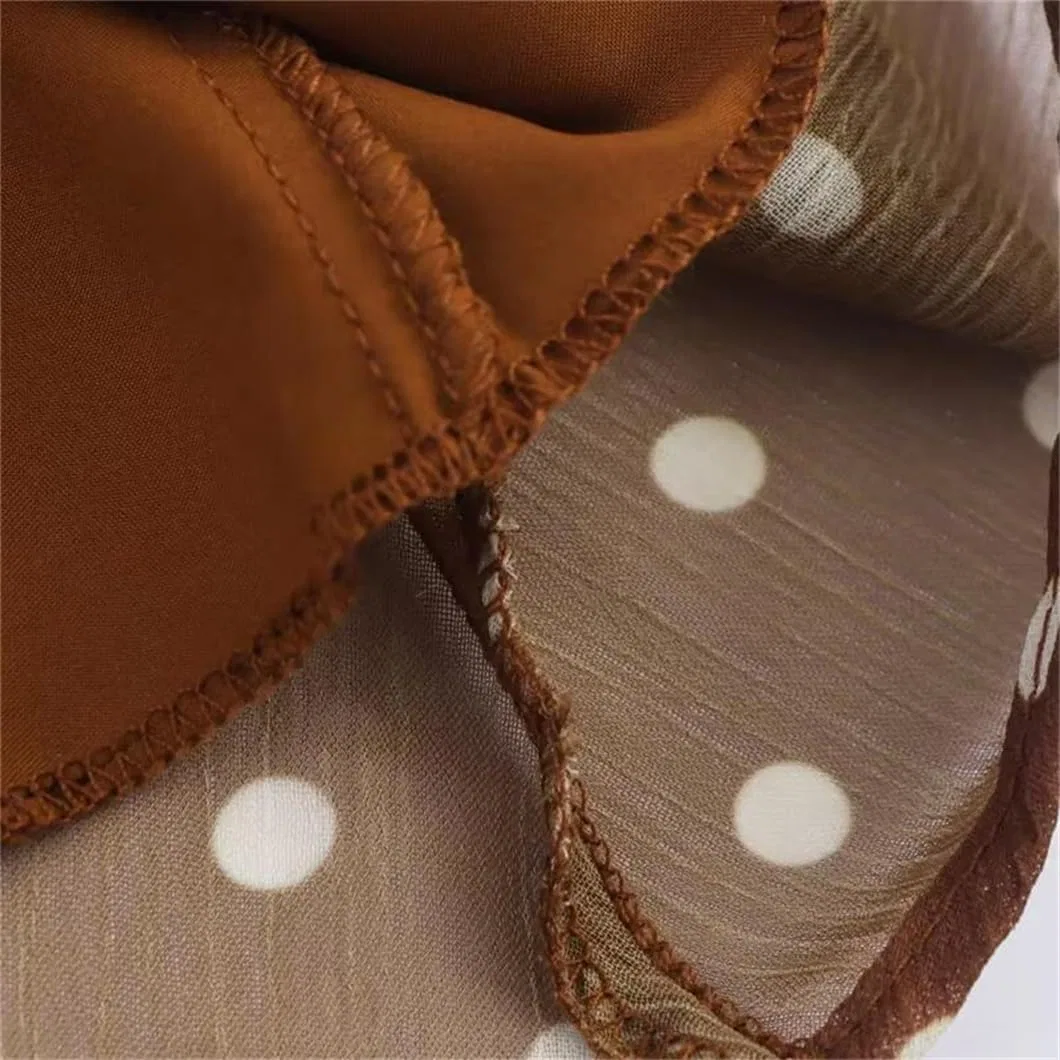 Женское платье миди с горошком A-силуэта Generic, Brown — фото 2