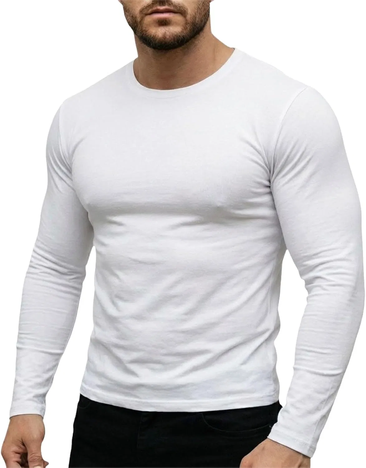 Мужская компрессионная футболка для тренировок Long Sleeve, White