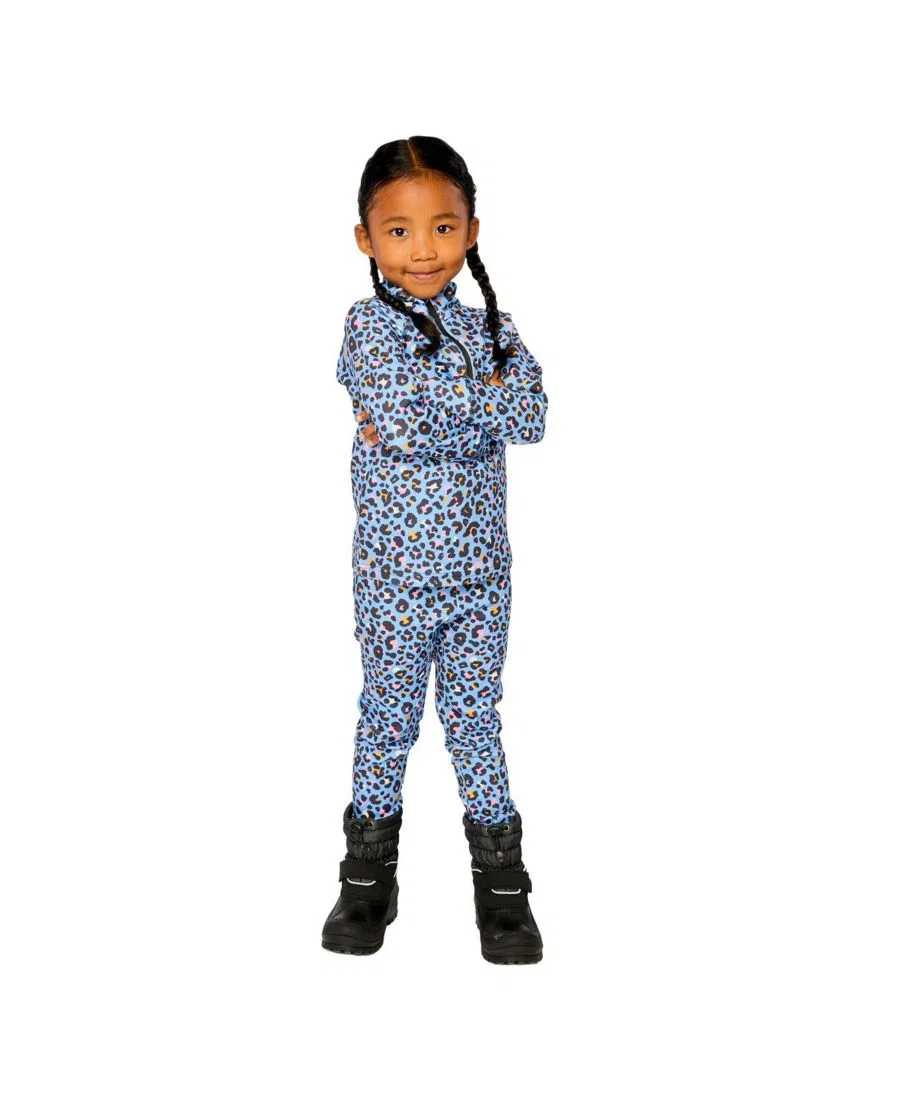 Термобелье детское двухслойное с принтом леопарда Deux par Deux, Blue Leopard Print — фото 4
