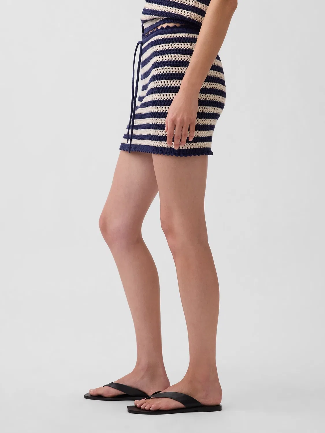Юбка-шорты трикотажная ажурная Easy Mini Skort Gap, Navy — фото 3