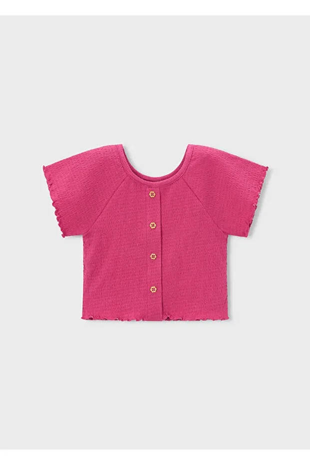 Детская футболка для девочек с коротким рукавом 3014 Mayoral, Fuchsia