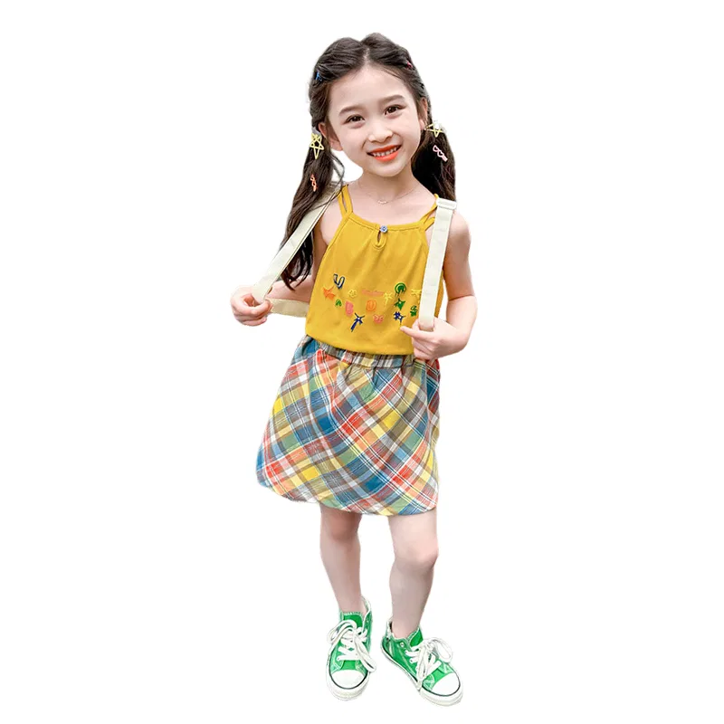 Детский комплект из топа и юбки Lanza, Yellow