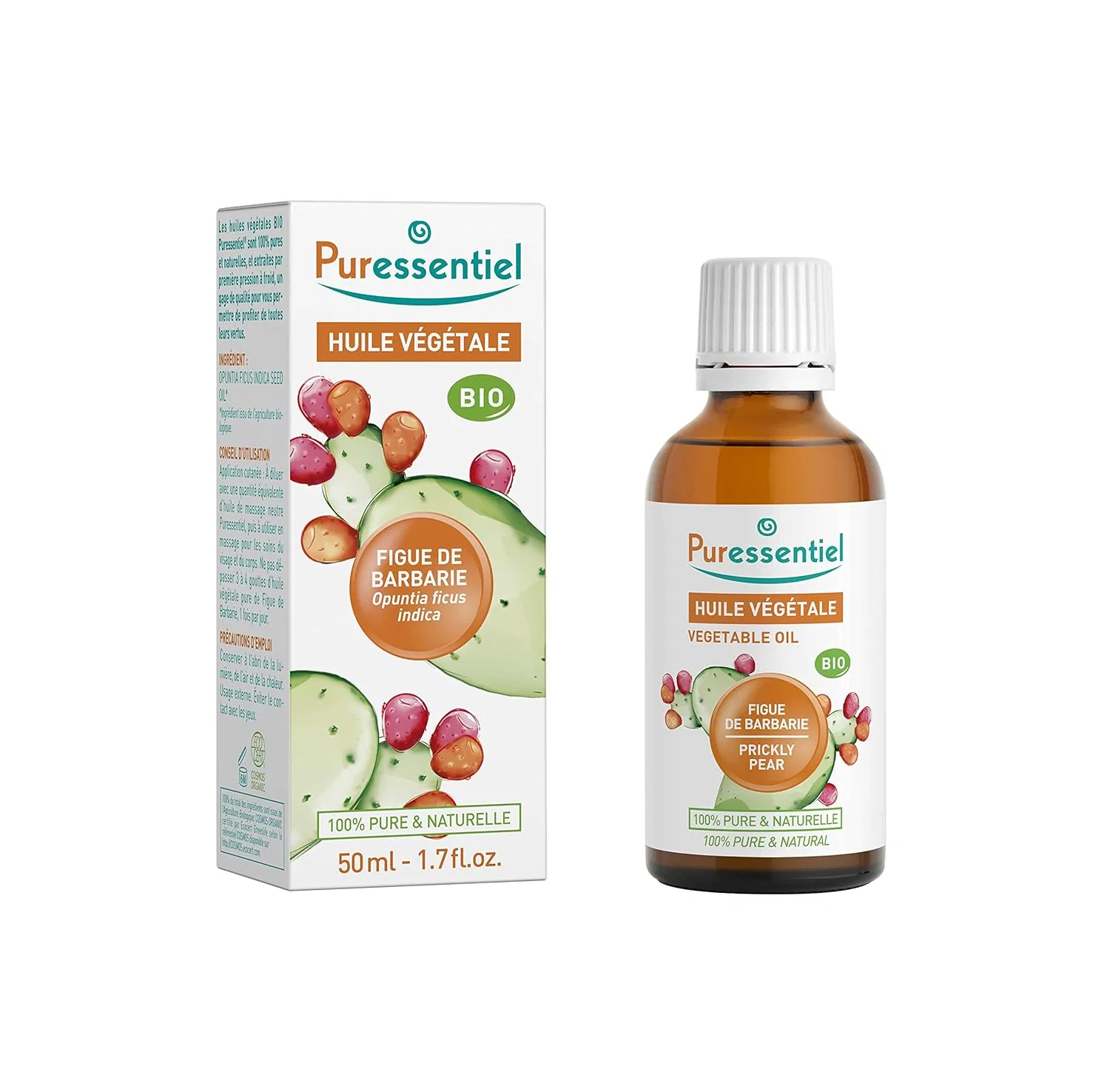 Масло для лица и тела Puressentiel, Органическое масло кактусовой груши, 50 мл