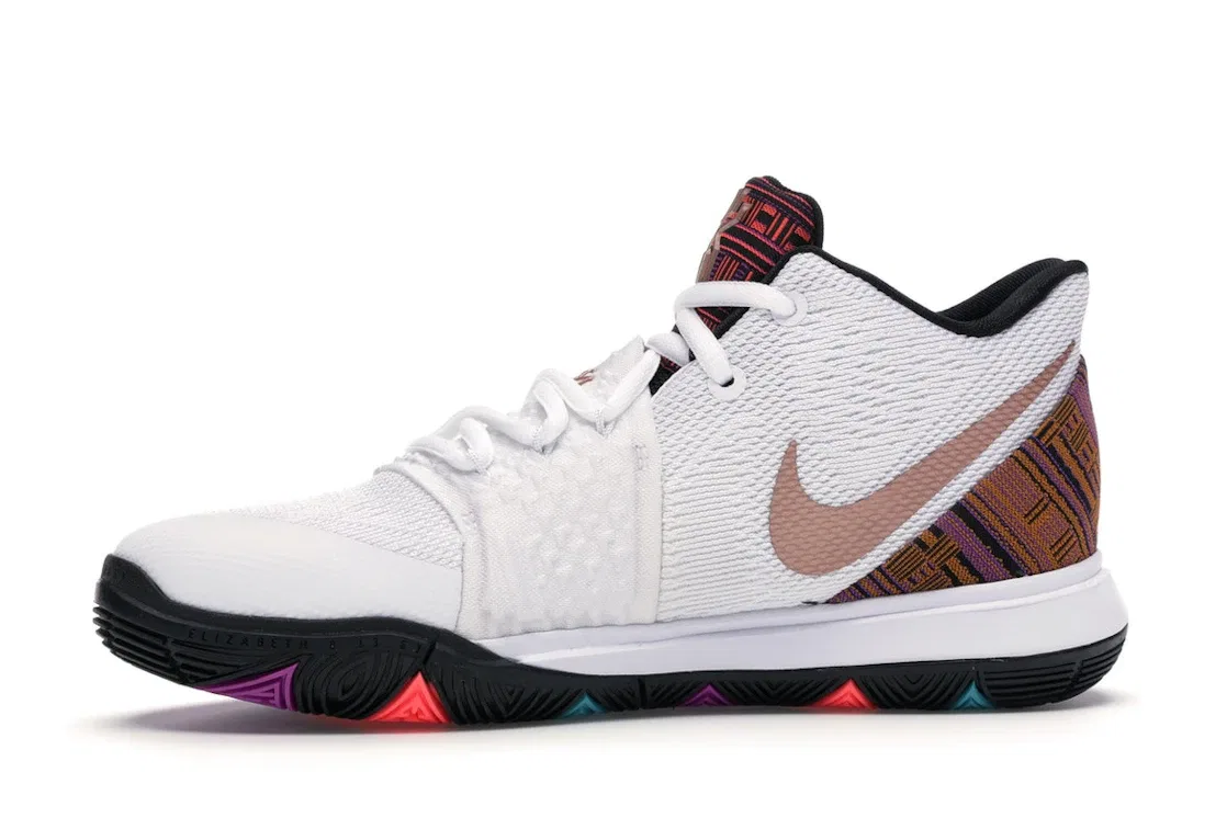 Детские кроссовки для баскетбола Nike Kyrie 5, White/Multi-Color — фото 3
