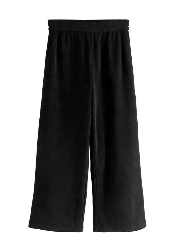 Широкие брюки из вельвета, укороченный крой Next, Black