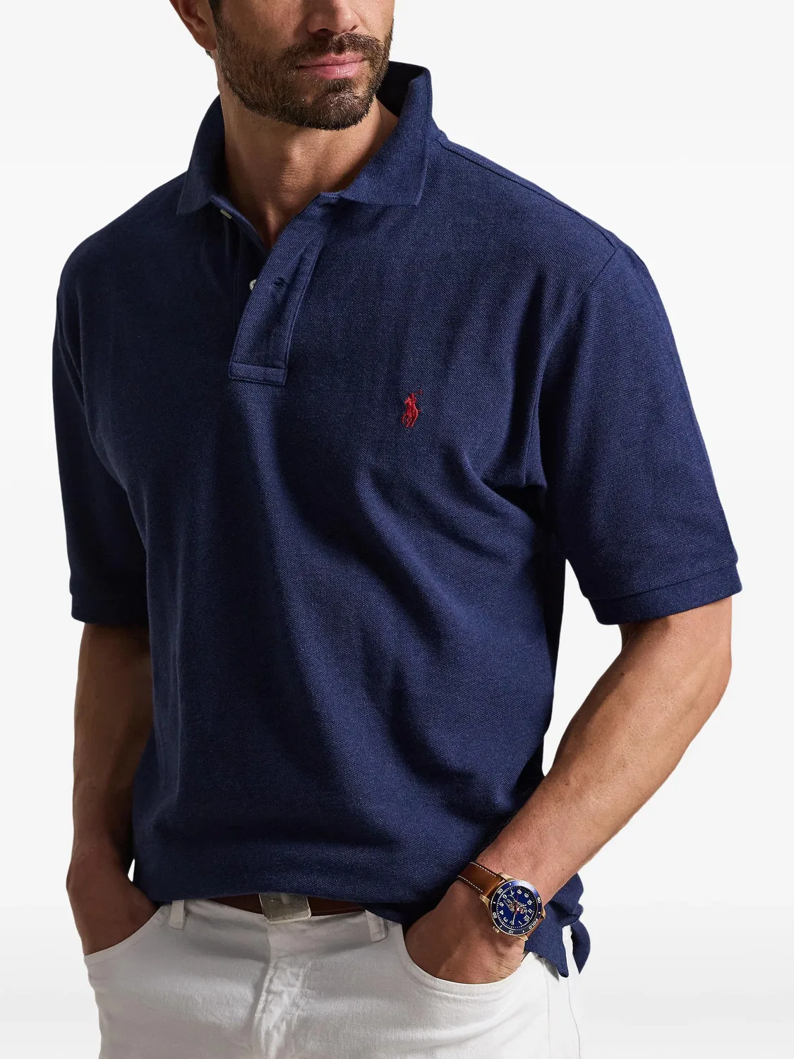 Рубашка в рубчик Polo Ralph Lauren, синий — фото 3