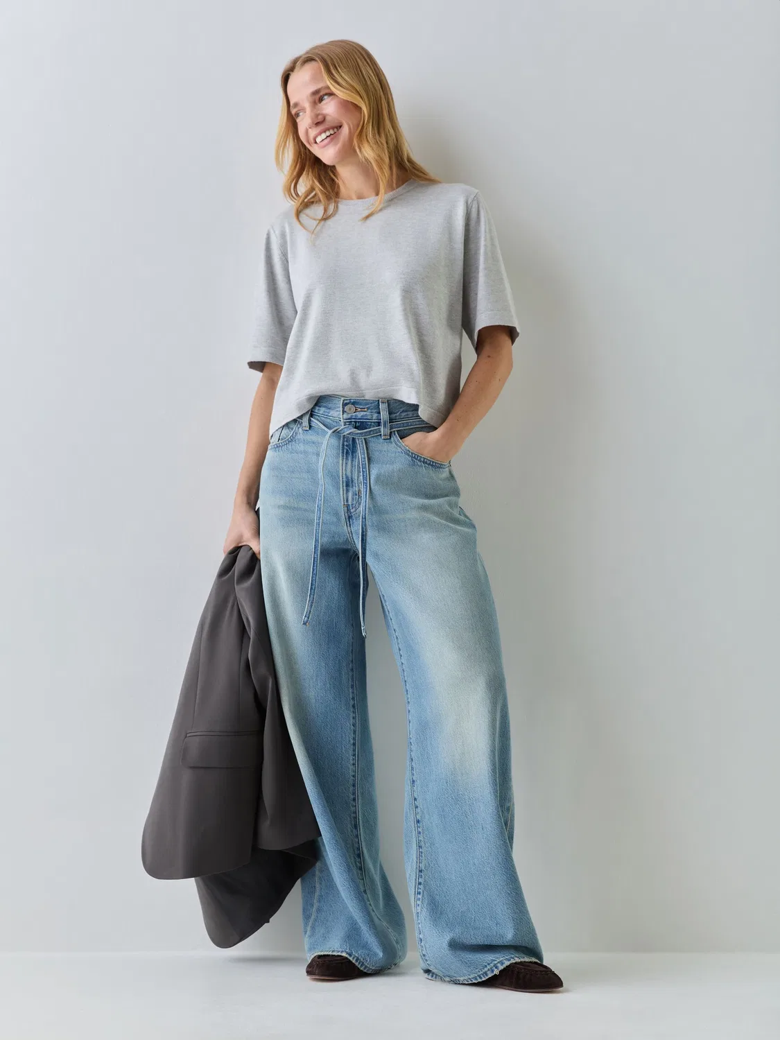 Джинсы свободные прямые Levi's Blue Gamble Time, синий