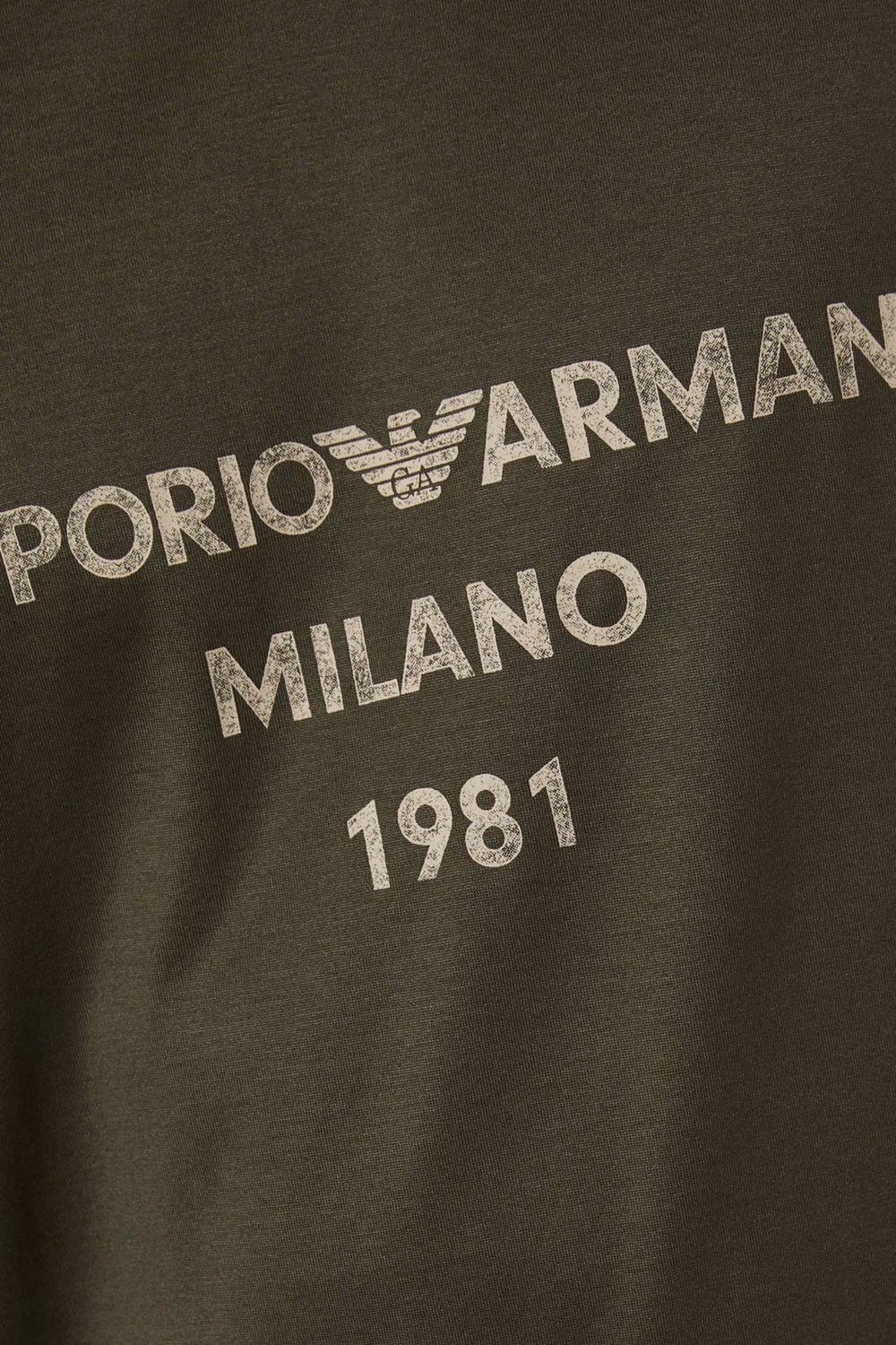 Футболка с коротким рукавом с логотипом Emporio Armani, зеленый — фото 4