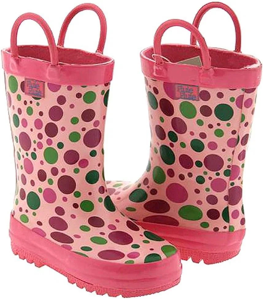 Детские сапоги для девочек с гороховым принтом Pluie Pluie, Pink