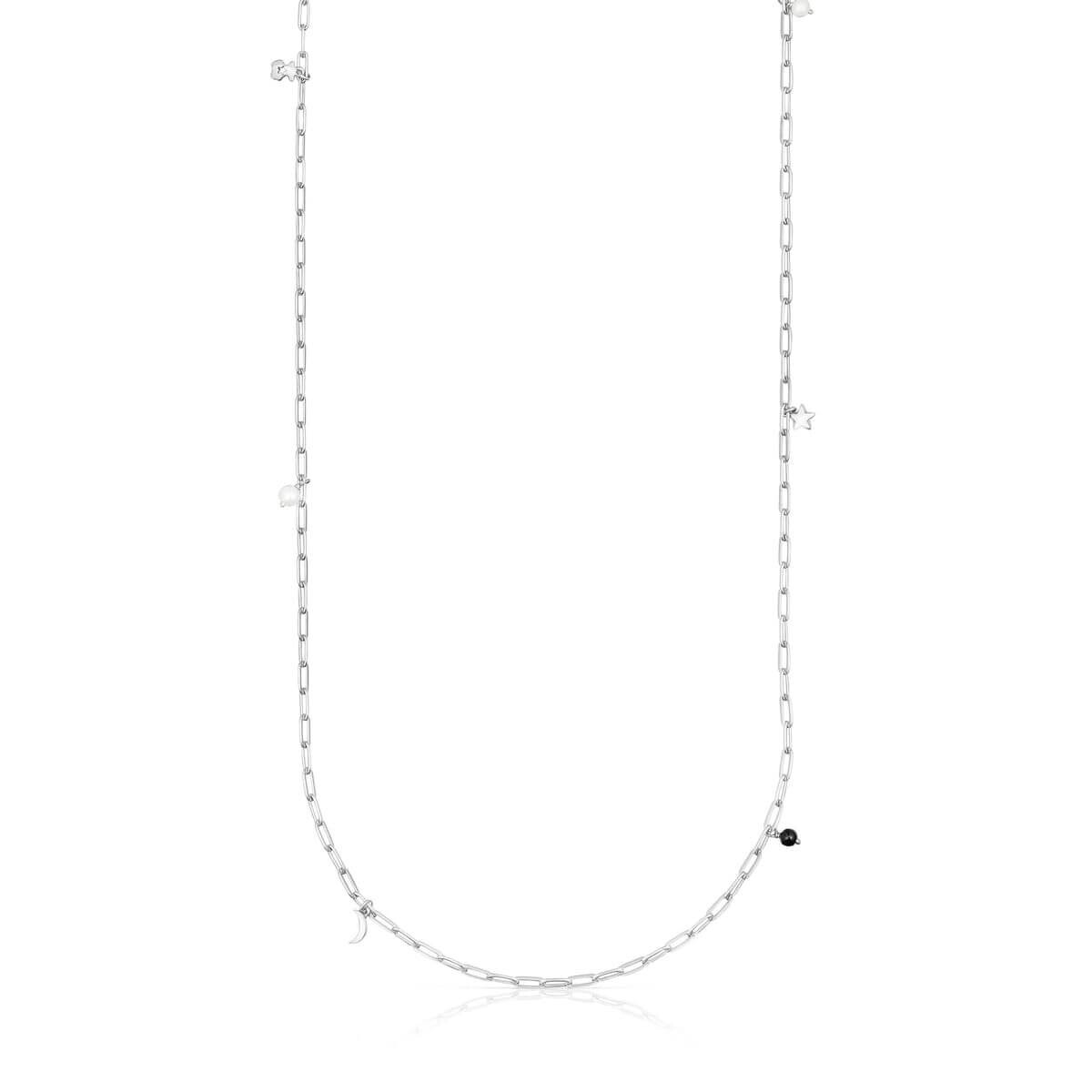 

Колье Tous Magic Nature Long With Pearls And Onyx, серебро