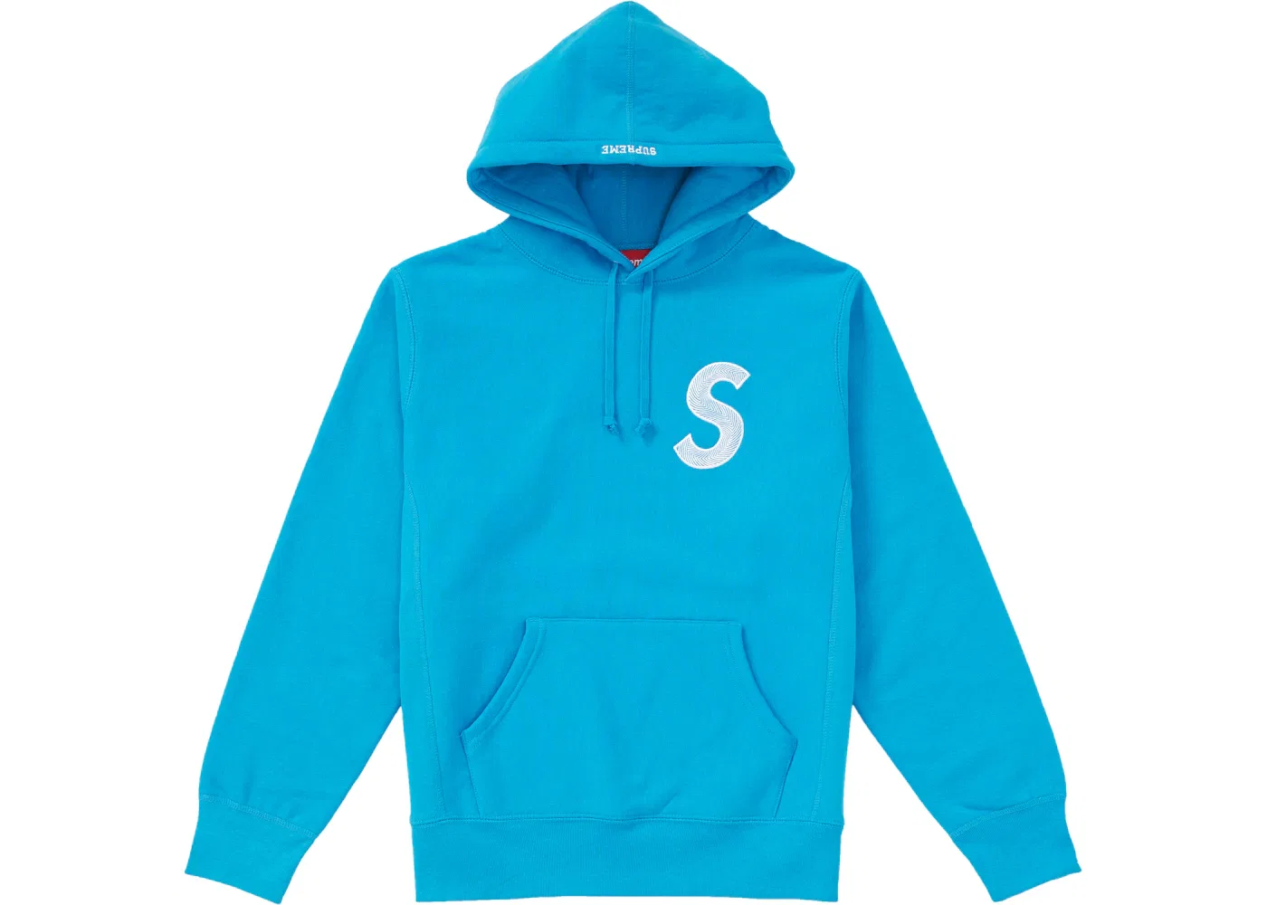 Мужской свитшот с капюшоном Supreme S Logo, Bright Royal
