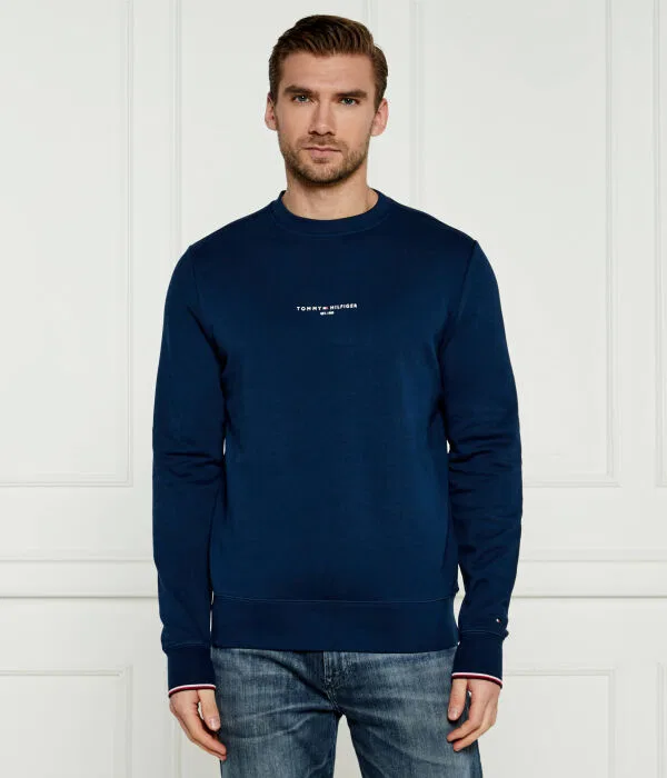 Мужской пуловер хлопковый Tommy Hilfiger, Blu Marino