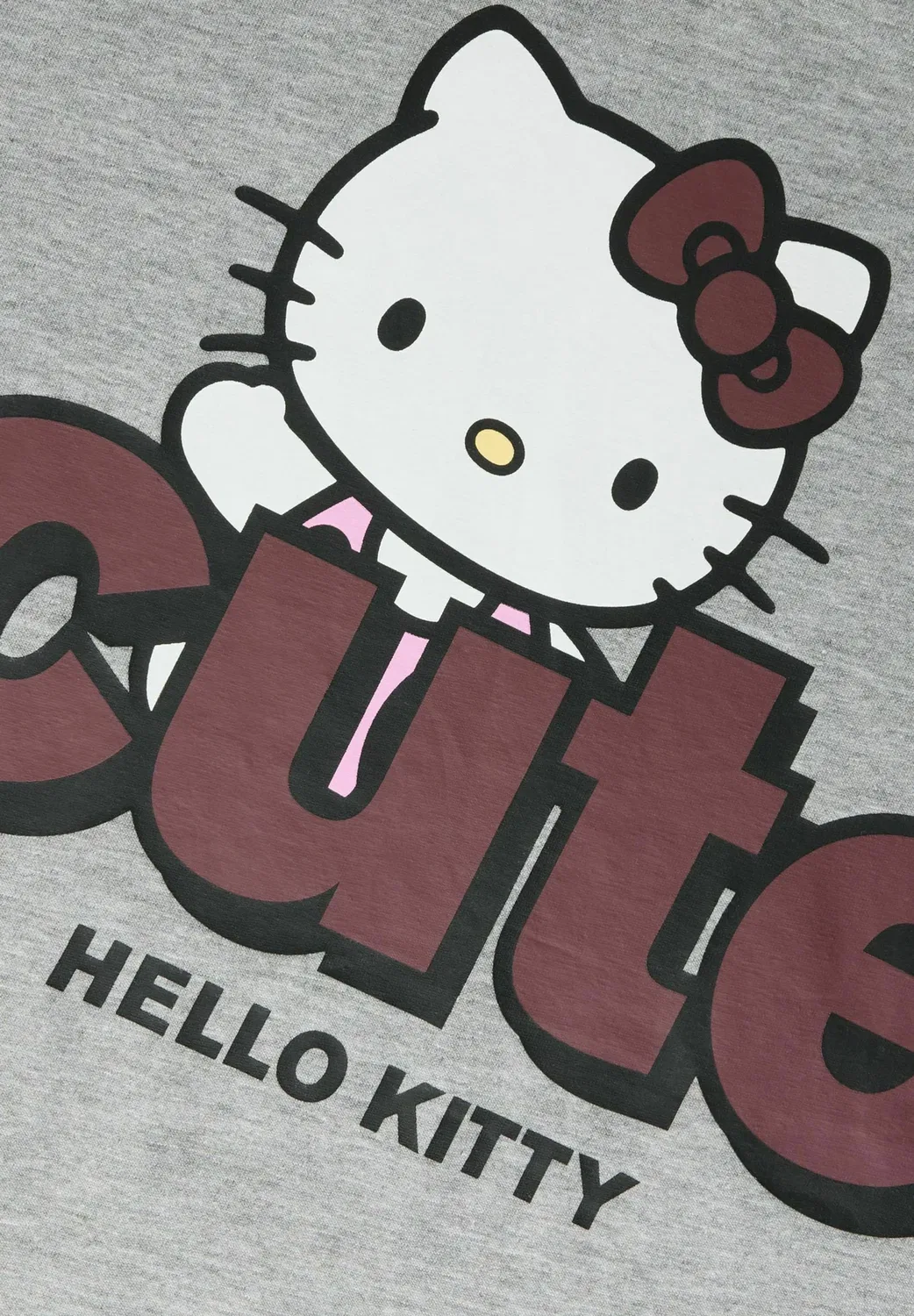 Футболка с принтом Hello Kitty Two Soon, Grey Melange