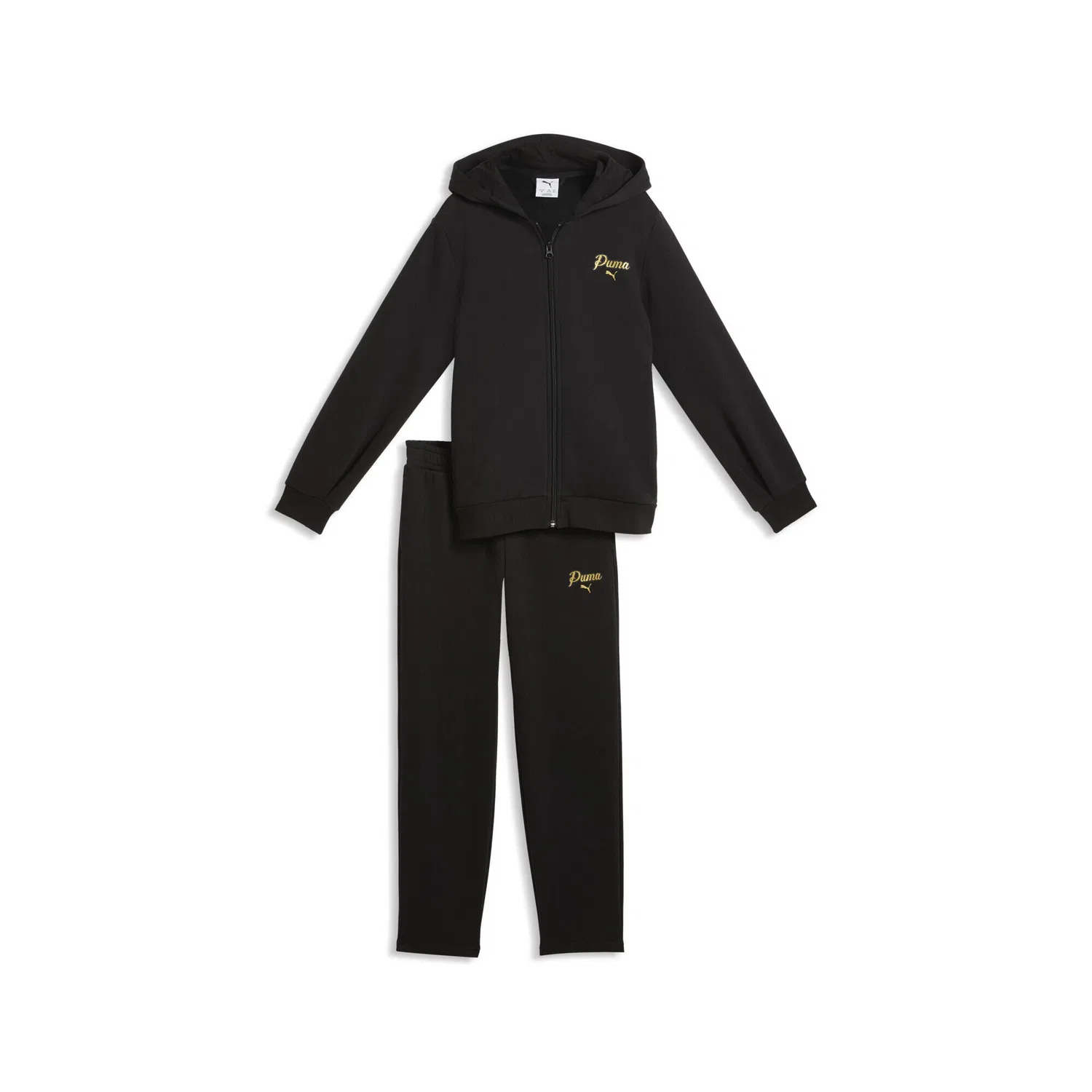 Детский спортивный костюм с блестками Essentials Script Glitter Puma, Schwarz