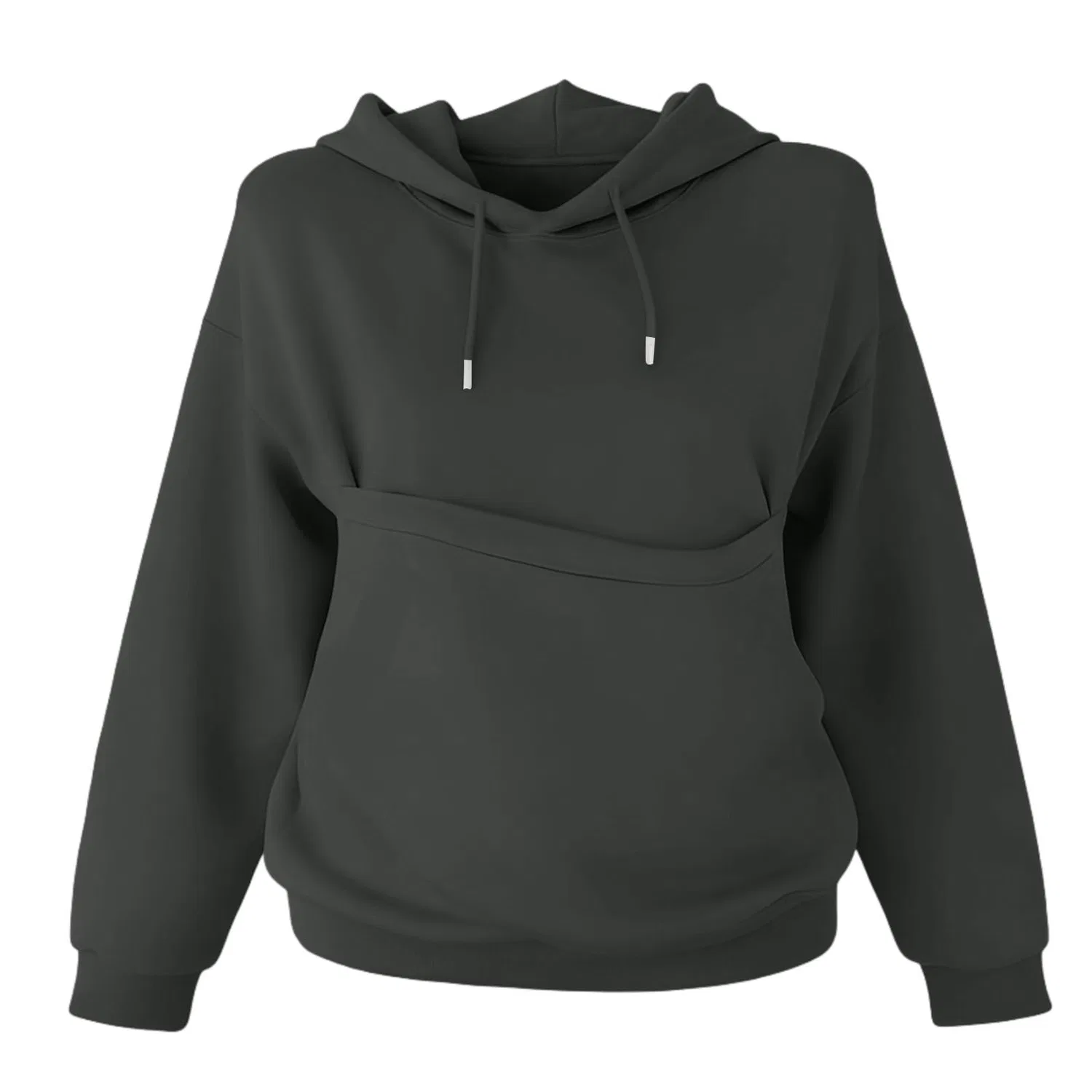 Женский худи с длинным рукавом и карманом-кенгуру Cat Hoodie, Z21 Dark Grey — фото 3