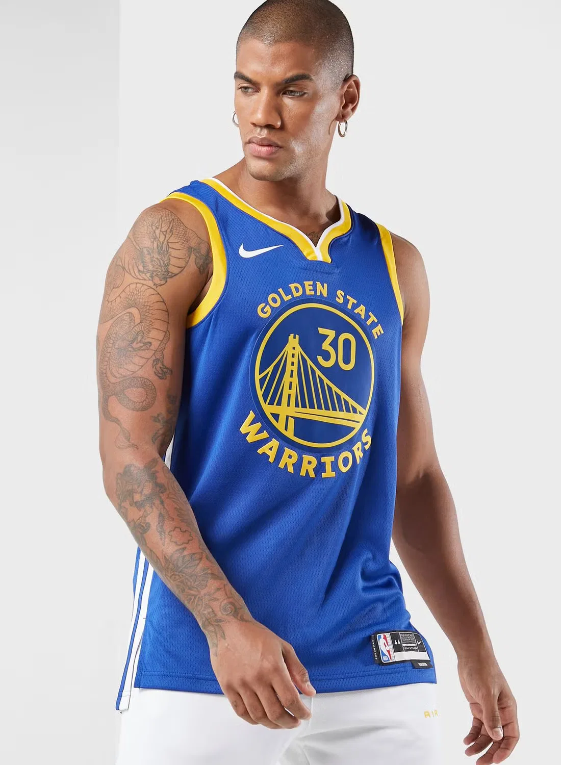 Джерси баскетбольное с принтом Golden State Warriors Icon Nike, синий