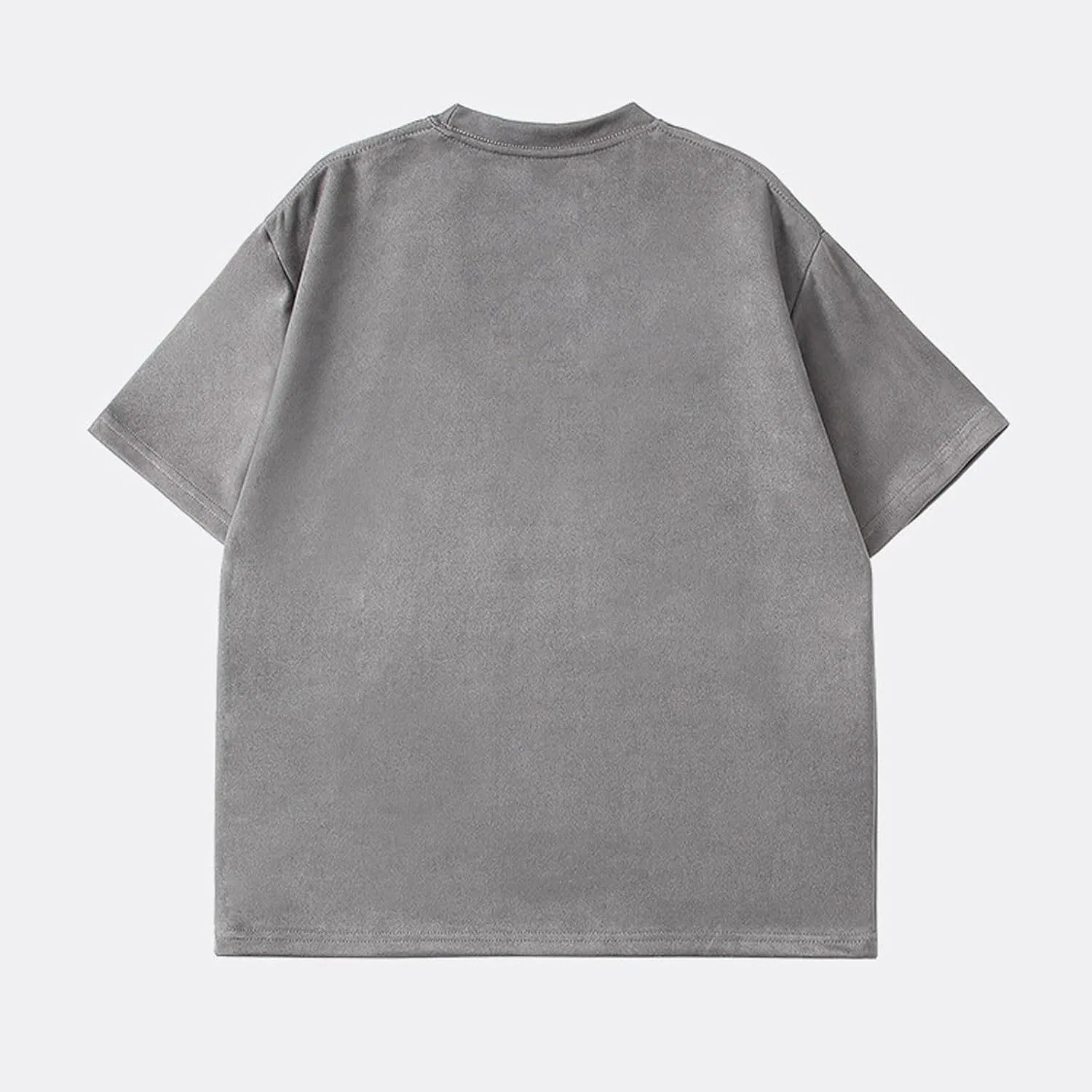 Мужская свободная футболка оверсайз с круглым вырезом, Dark Gray — фото 3
