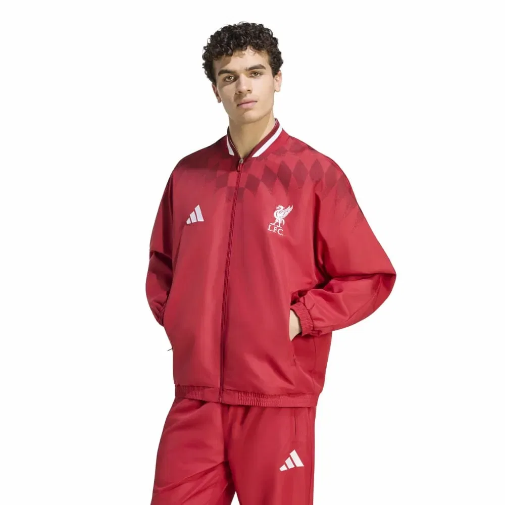Мужская куртка из футера с принтом Liverpool FC Stadium Adidas, Red