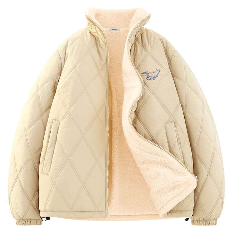 Детское пуховое пальто с принтом Dreamy Wave Chest Logo MINISO, Thermal Khaki