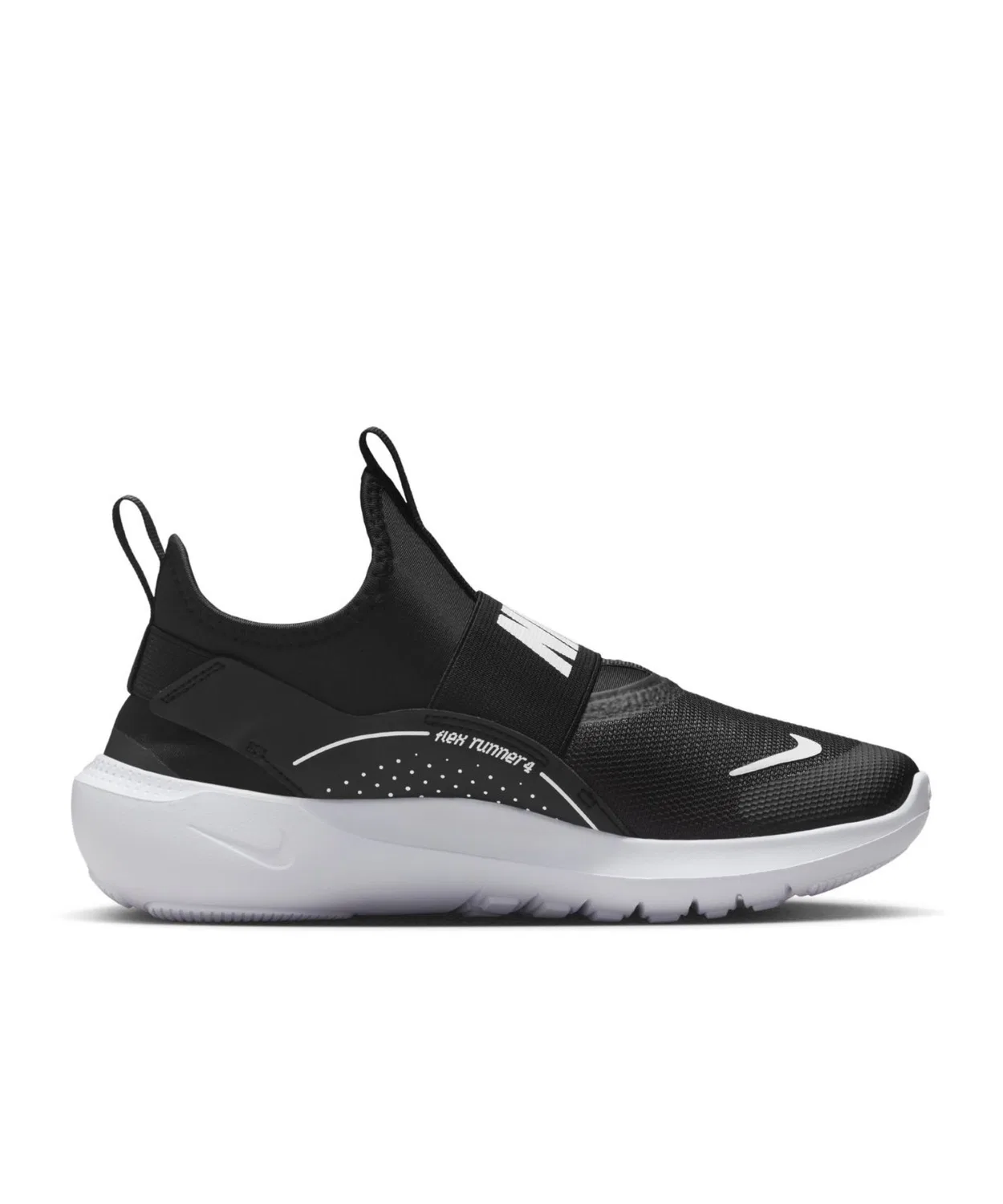 Детские кроссовки с гибкой подошвой Flex Runner 4 NIKE, Black/White — фото 2