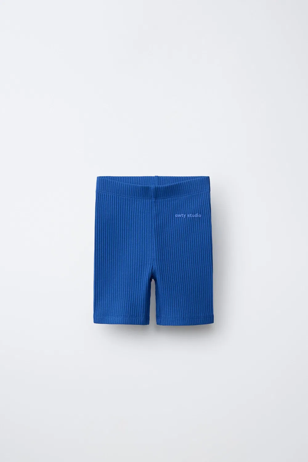 Велолеггинсы в рубчик с тисненым текстом ZARA, Bluish