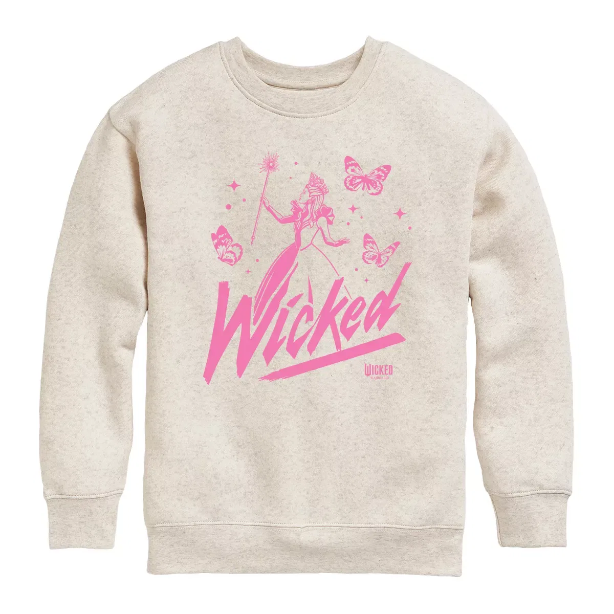 Детское худи для мальчиков с принтом Wicked - Sketch Glinda Wicked, Natural