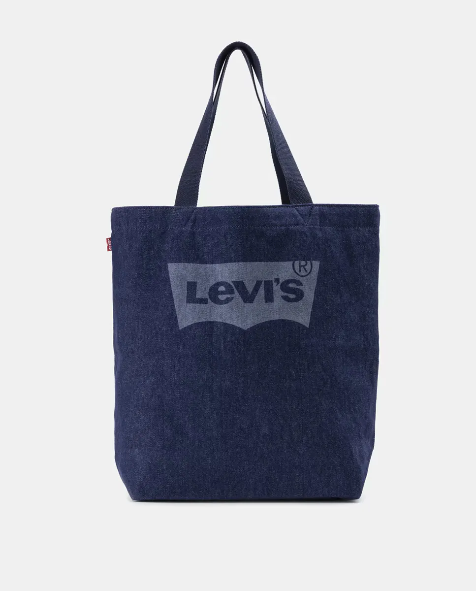 

Хлопковая сумка-тоут с брендовыми деталями Levi's, синий
